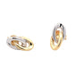 Yellow and White Gold Oval Shaped Earrings Gardiner Brothers