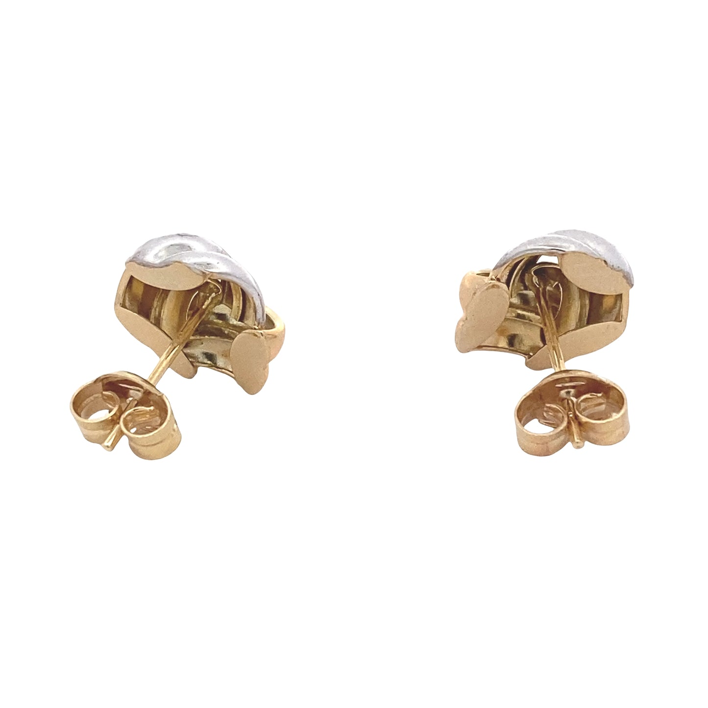 Yellow and White Gold 6 Strand Knot Earrings Gardiner Brothers