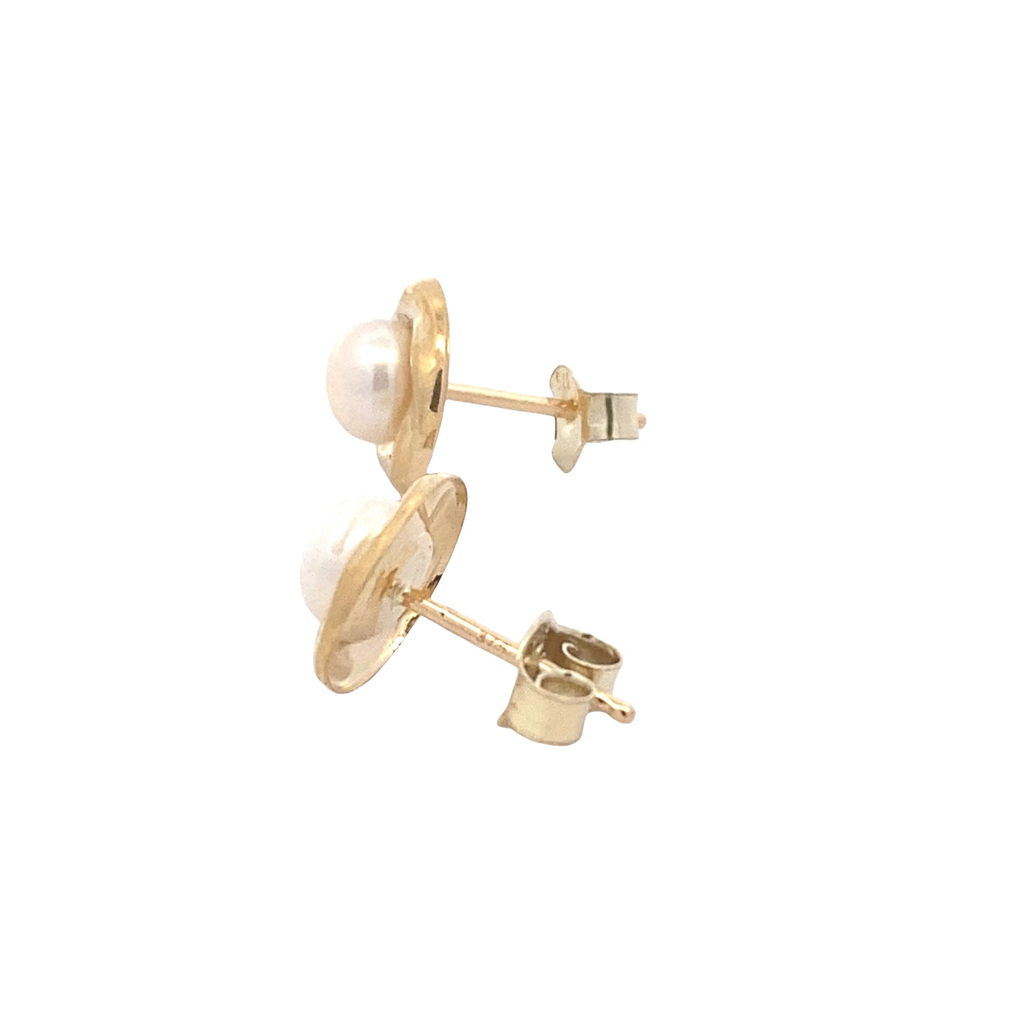 Yellow Gold Pearl Stud Earrings Gardiner Brothers