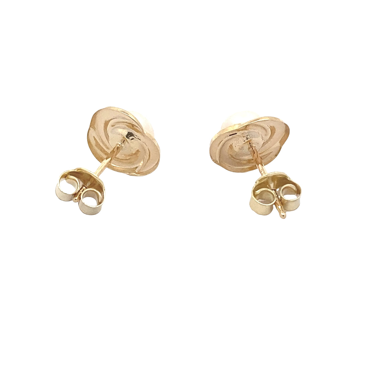 Yellow Gold Pearl Stud Earrings Gardiner Brothers