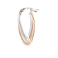 Yellow and White Gold 2 Strand Open Wavy Hoop Earrings Gardiner Brothers