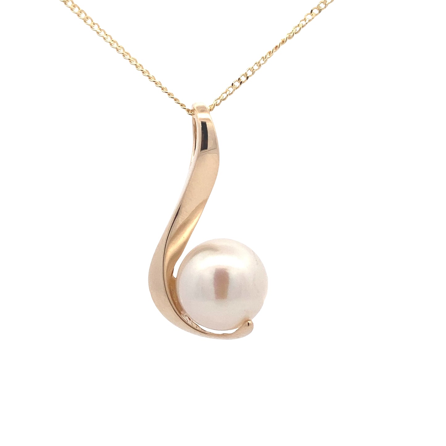 Yellow Gold Fancy Style Pearl Pendant Gardiner Brothers