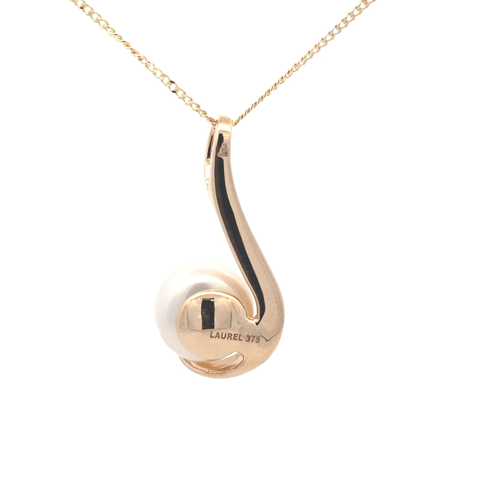 Yellow Gold Fancy Style Pearl Pendant Gardiner Brothers