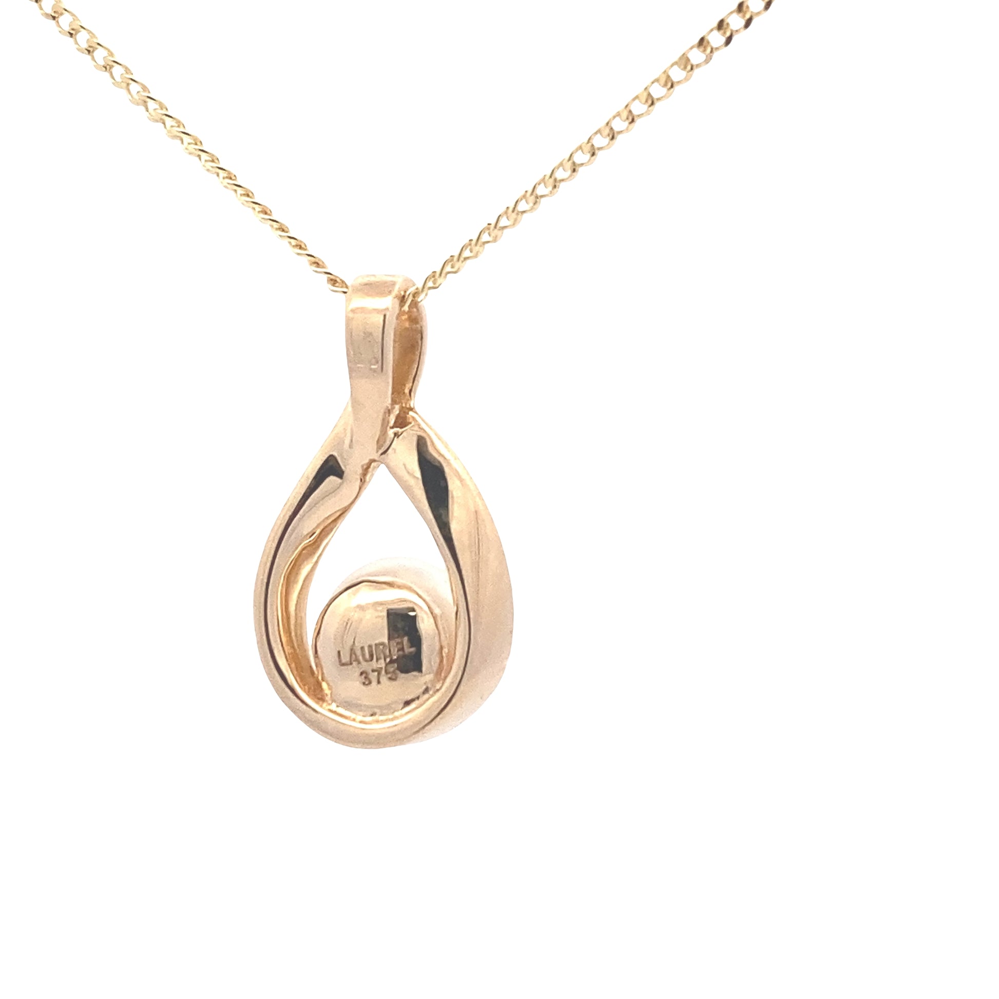 Yellow Gold Teardrop Style Pearl Pendant Gardiner Brothers