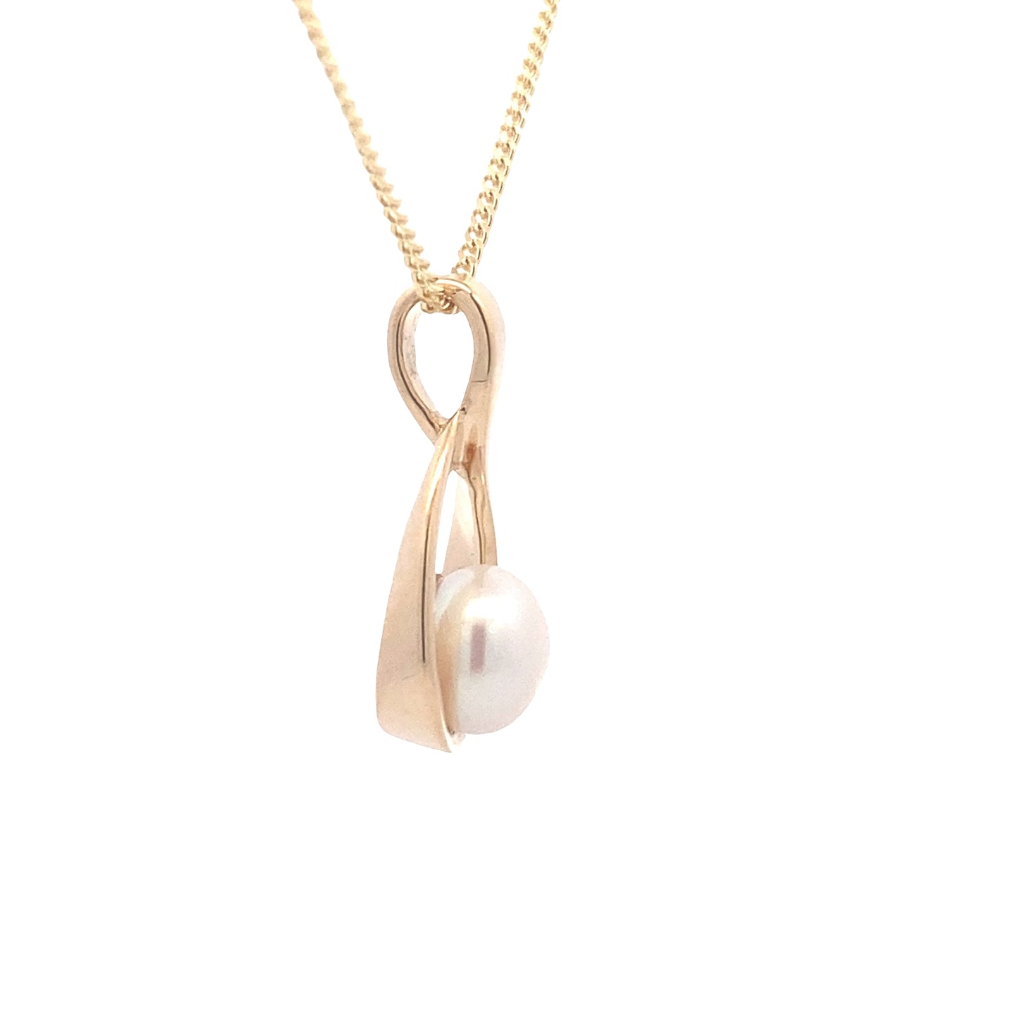 Yellow Gold Teardrop Style Pearl Pendant Gardiner Brothers