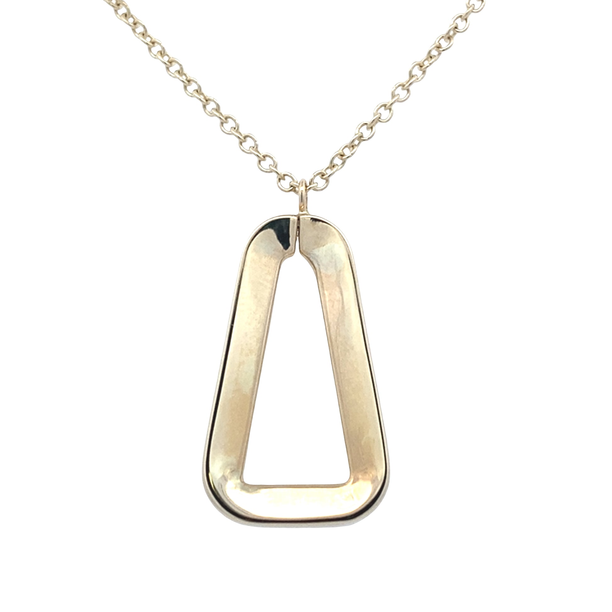 Yellow Gold Chunky Open Triangle Pendant Gardiner Brothers