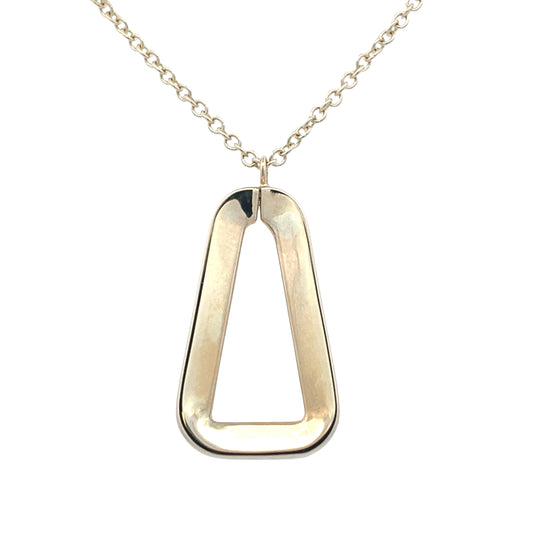 Yellow Gold Chunky Open Triangle Pendant Gardiner Brothers