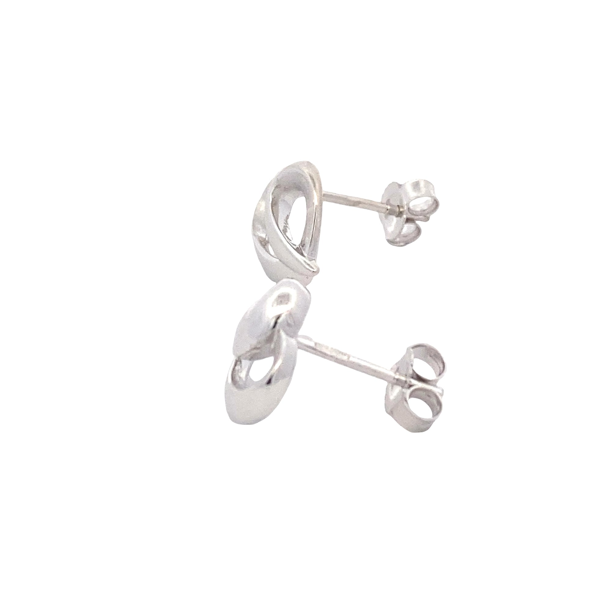 White Gold Fancy Heart Shaped Earrings Gardiner Brothers