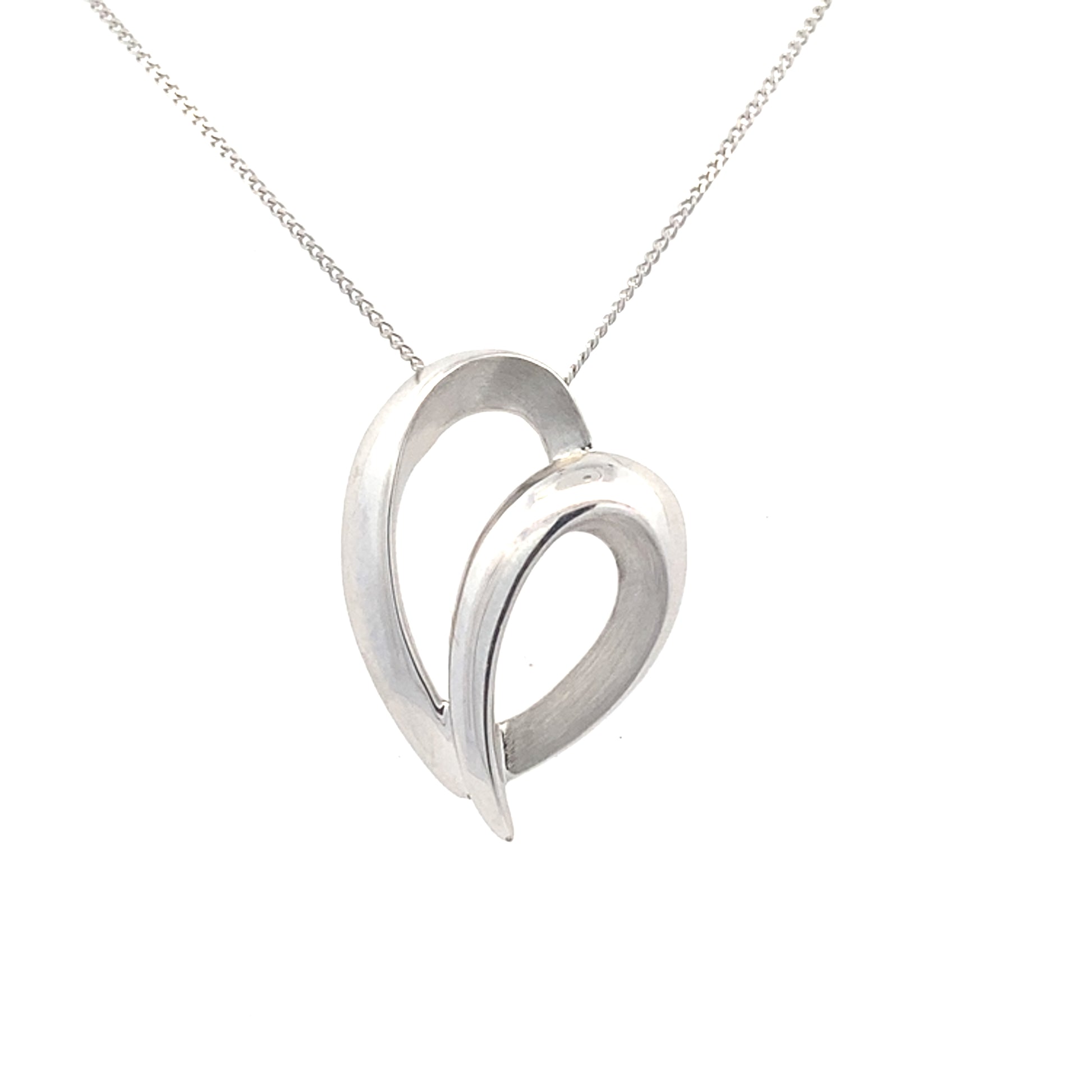 White Gold Fancy Heart Shaped Pendant Gardiner Brothers