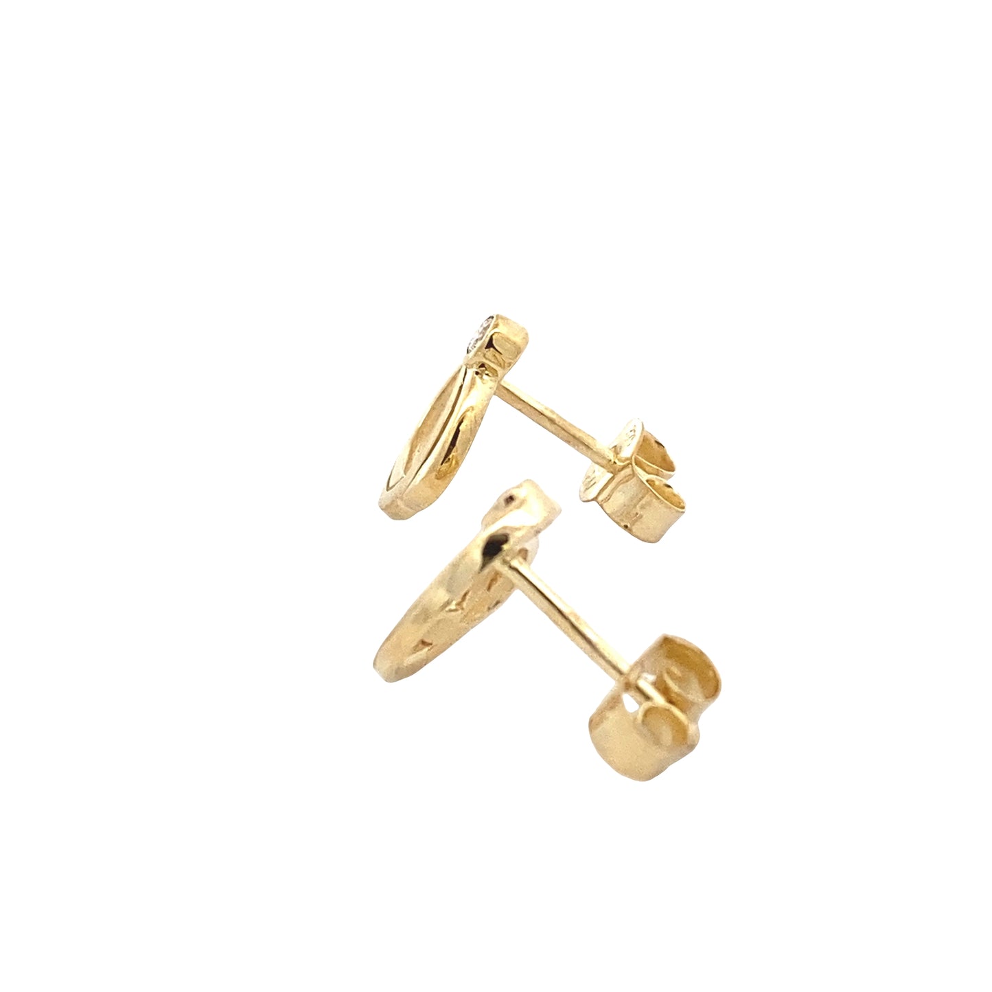 Yellow Gold Double Oval Shaped Diamond Earrings Gardiner Brothers