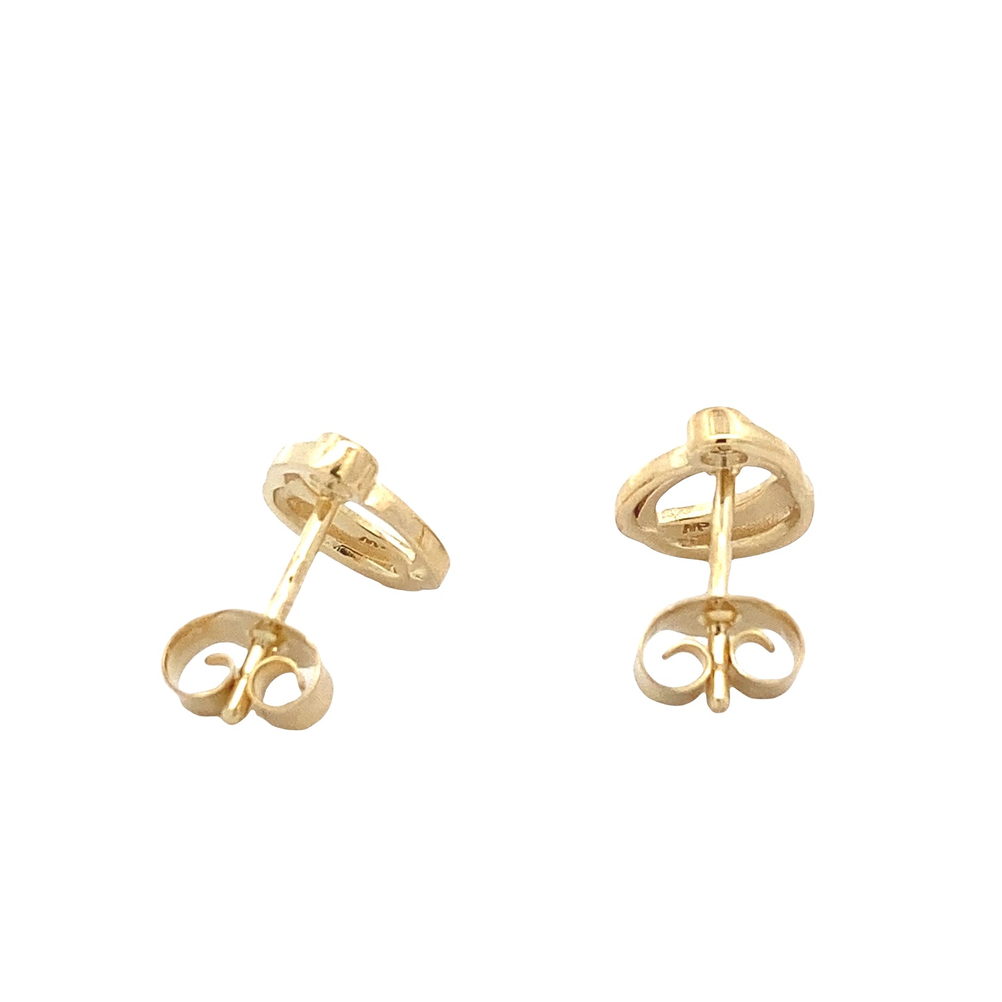 Yellow Gold Double Oval Shaped Diamond Earrings Gardiner Brothers