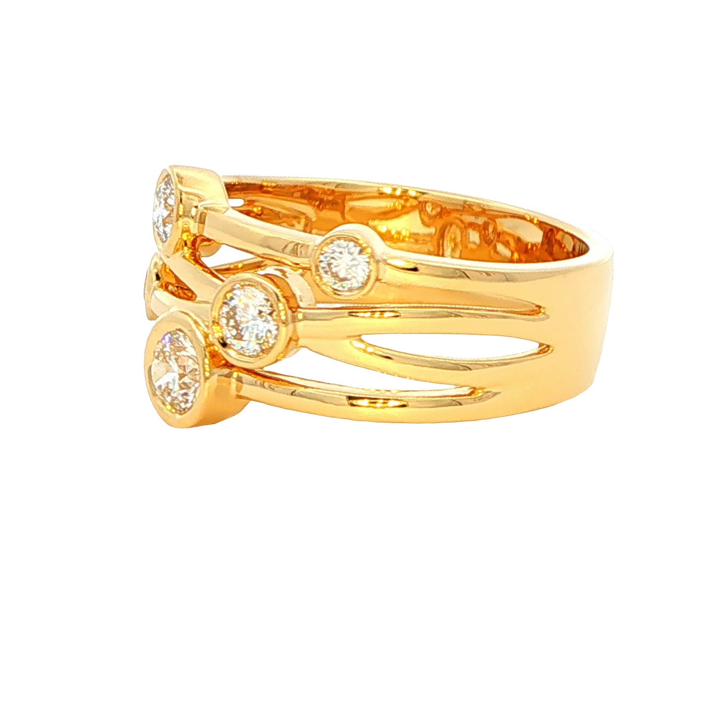 Round Brilliant Cut Diamond Bubble Style Ring - 0.65cts Gardiner Brothers