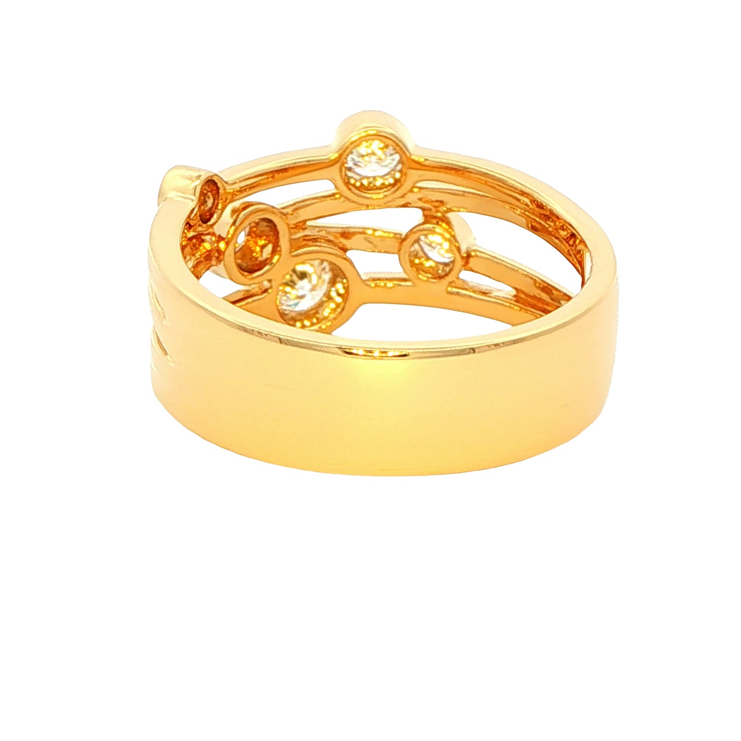 Round Brilliant Cut Diamond Bubble Style Ring - 0.65cts Gardiner Brothers