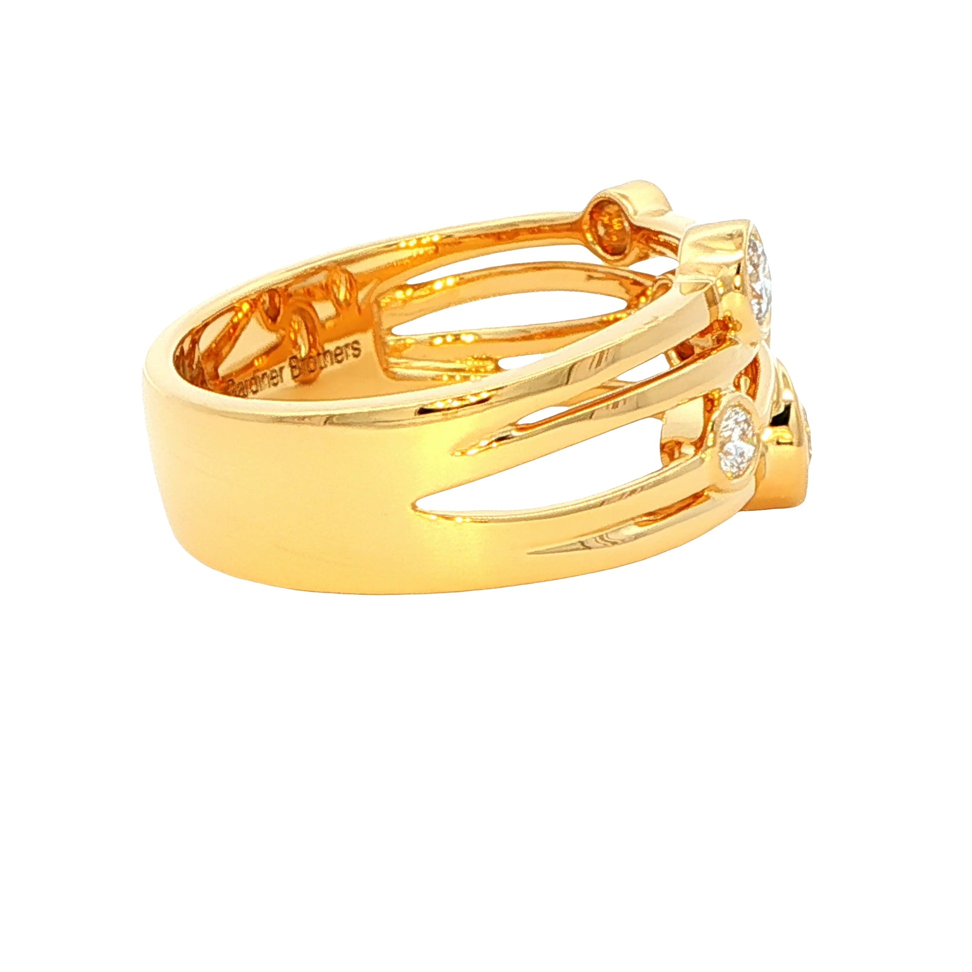 Round Brilliant Cut Diamond Bubble Style Ring - 0.65cts Gardiner Brothers