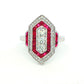 Ruby and Diamond Art Deco Style Dress Ring Gardiner Brothers