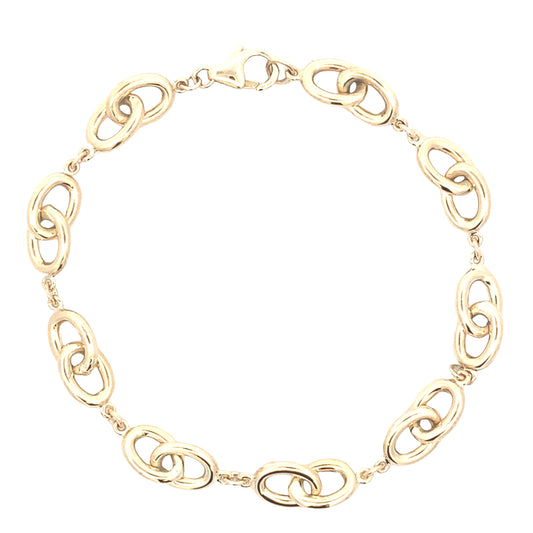 Yellow Gold Oval Link Bracelet Gardiner Brothers