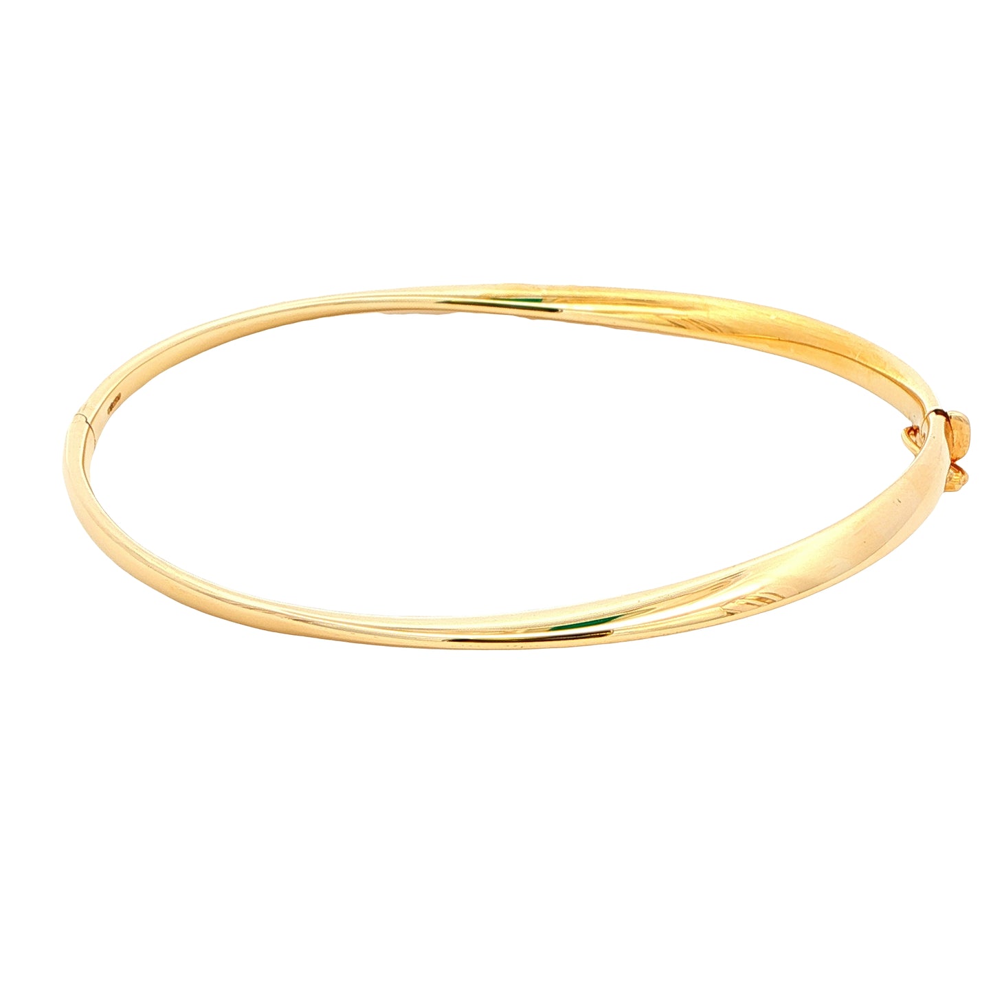 Yellow Gold 4mm Twisted Profile Bangle Gardiner Brothers