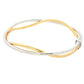 Yellow and White Gold Open Wavy Style Bangle Gardiner Brothers
