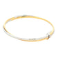 Yellow and White Gold Cross-Over Bangle Gardiner Brothers