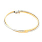 Yellow and White Gold Cross-Over Bangle Gardiner Brothers