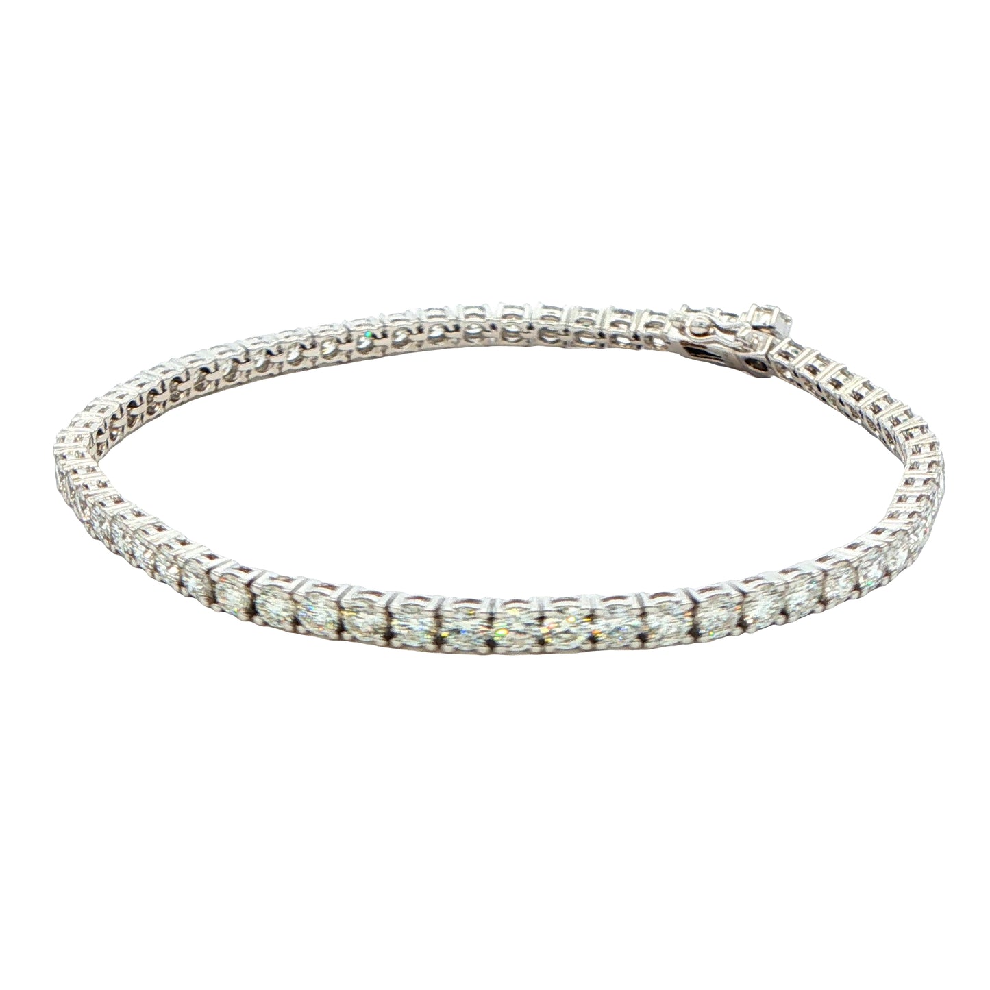 Round Brilliant Cut Diamond Tennis Bracelet - 5.33cts Gardiner Brothers