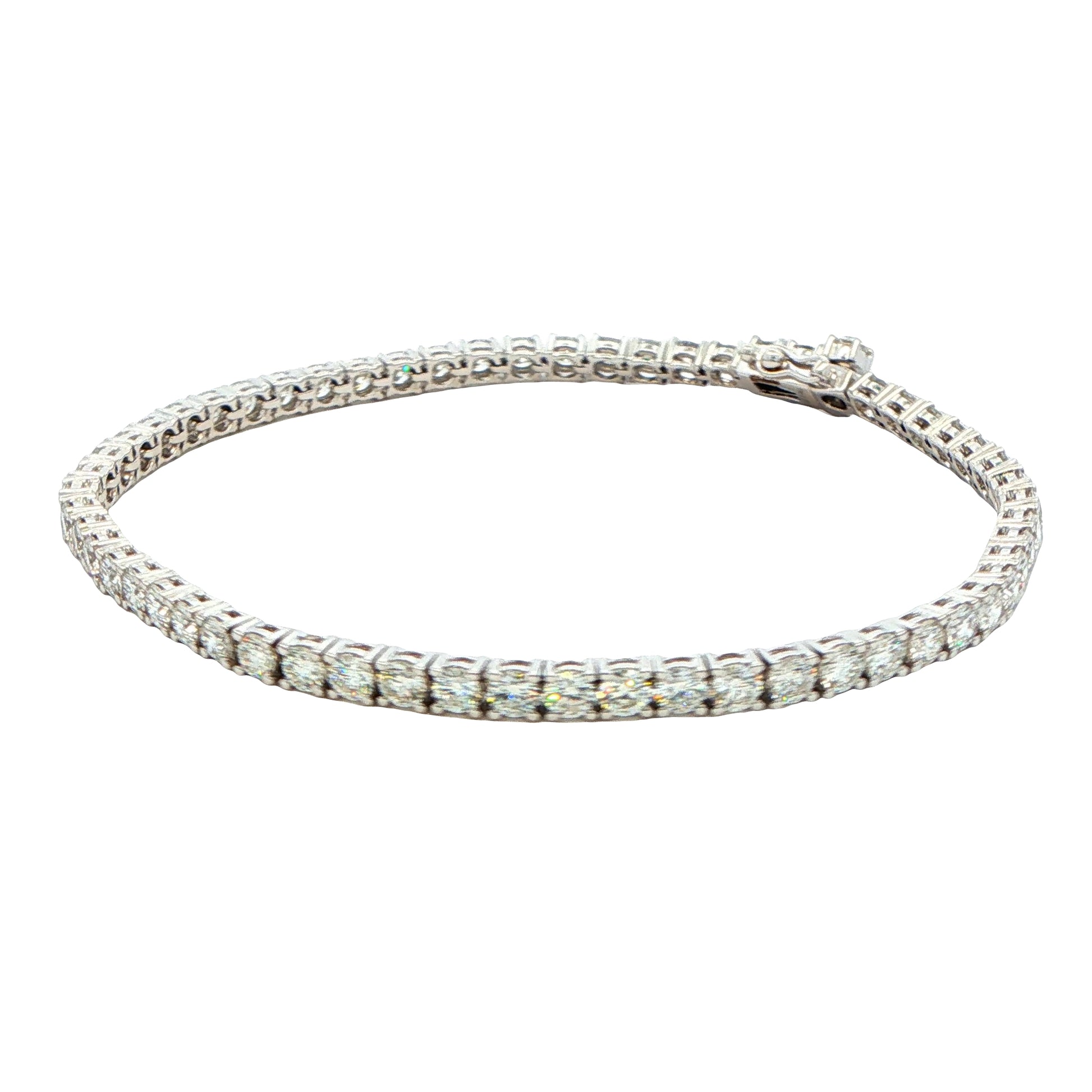 Round Brilliant Cut Diamond Tennis Bracelet - 5.33cts Gardiner Brothers