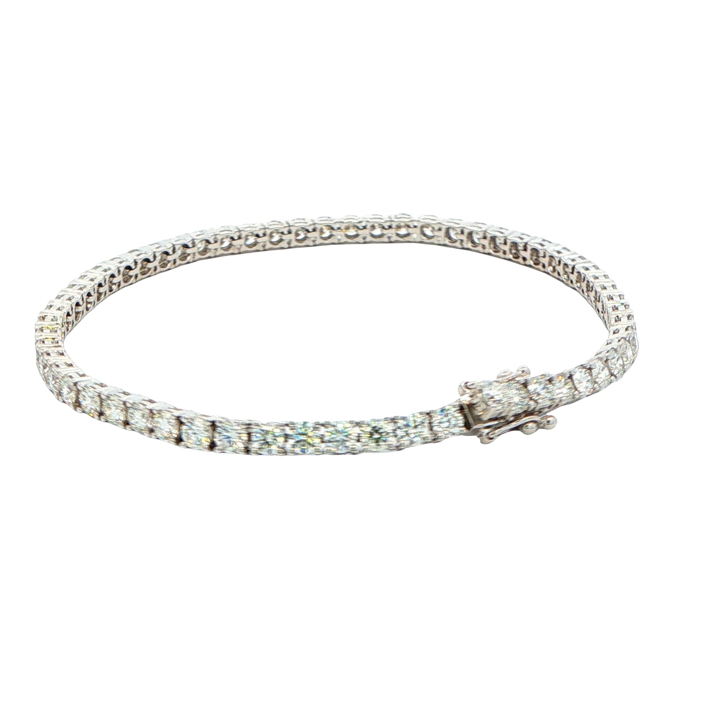 Round Brilliant Cut Diamond Tennis Bracelet - 5.33cts Gardiner Brothers
