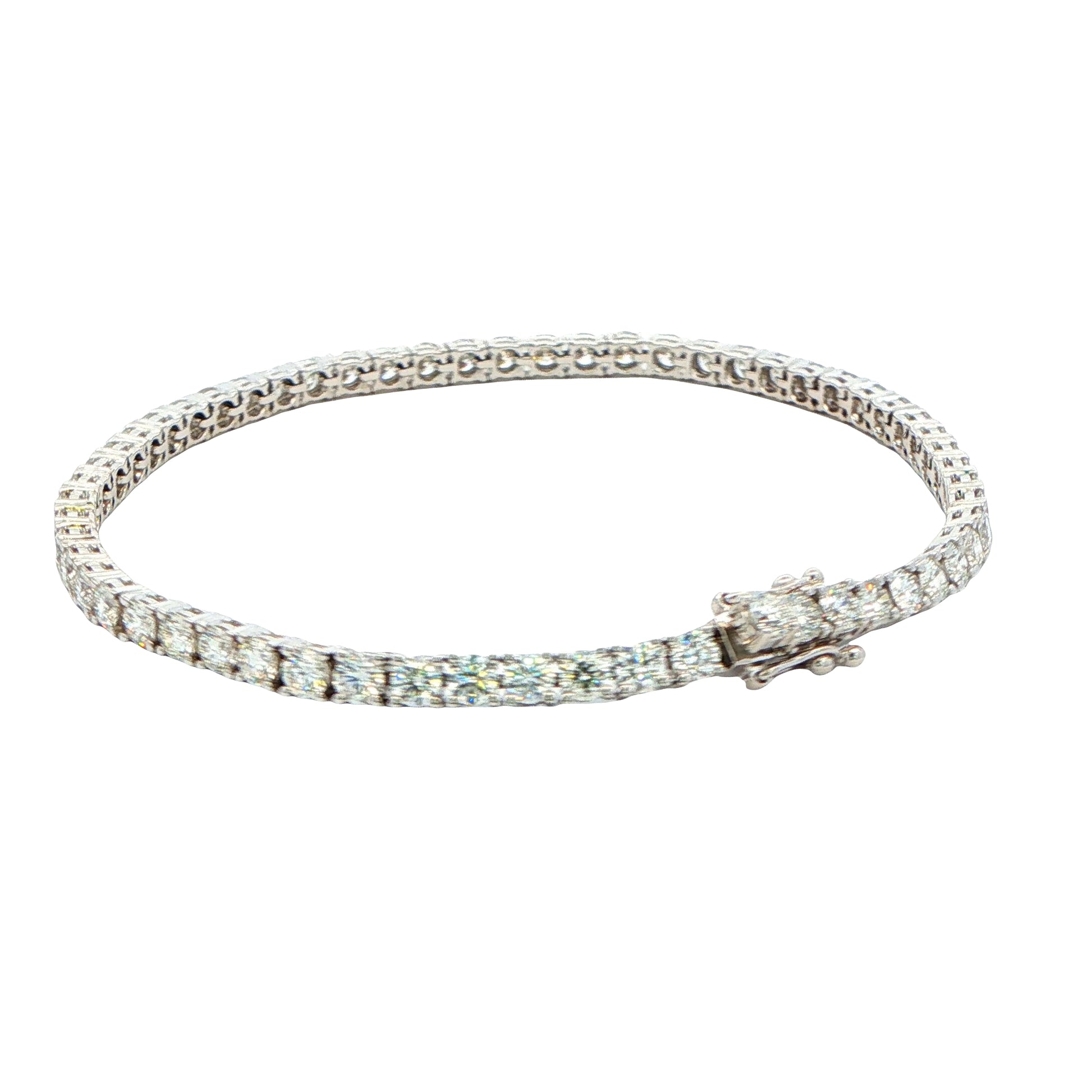 Round Brilliant Cut Diamond Tennis Bracelet - 5.33cts Gardiner Brothers