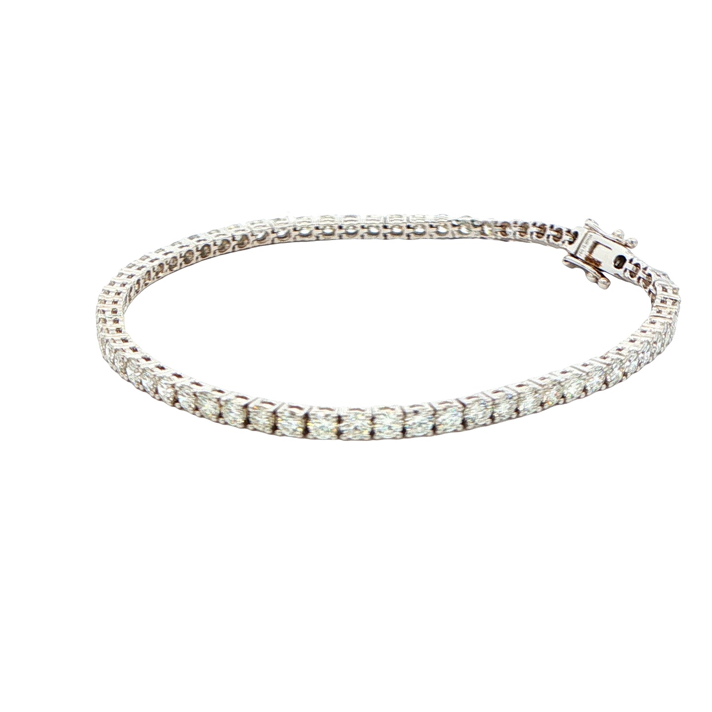 Round Brilliant Cut Diamond Tennis Bracelet - 4.09cts Gardiner Brothers