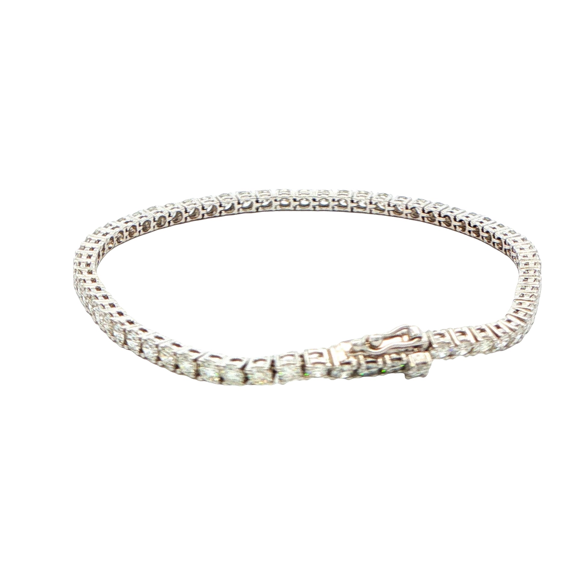 Round Brilliant Cut Diamond Tennis Bracelet - 4.09cts Gardiner Brothers