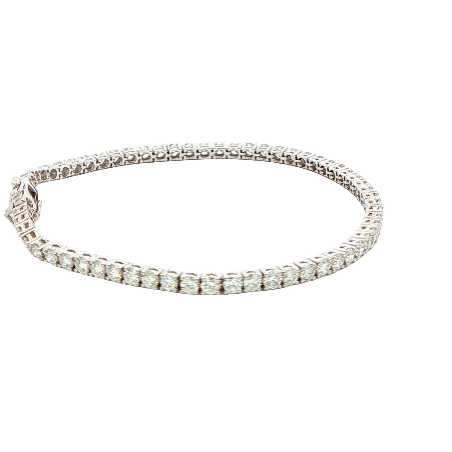 Round Brilliant Cut Diamond Tennis Bracelet - 4.09cts Gardiner Brothers