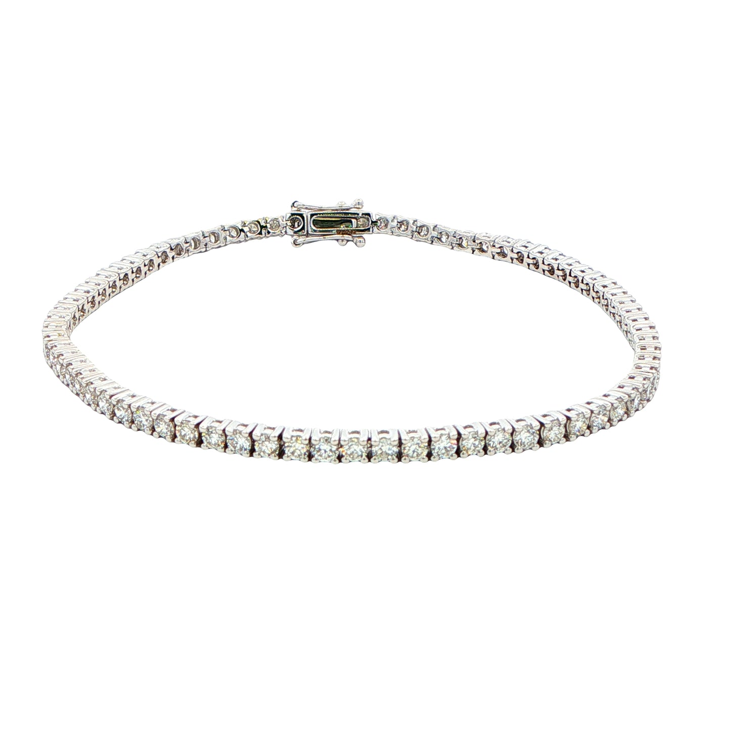 Round Brilliant Cut Diamond Tennis Bracelet - 3.18cts Gardiner Brothers