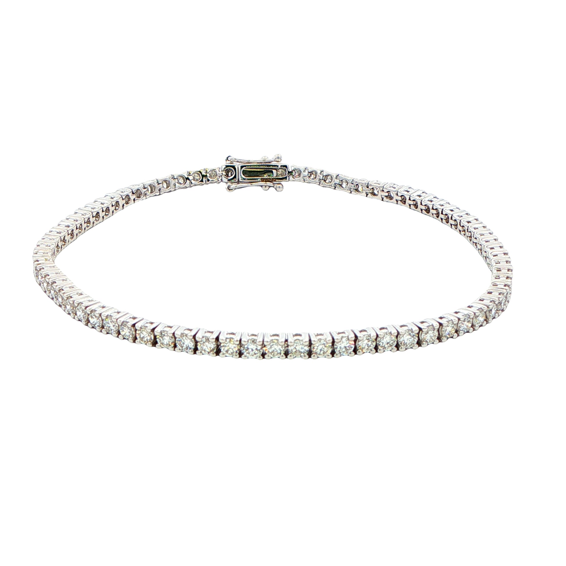 Round Brilliant Cut Diamond Tennis Bracelet - 3.18cts Gardiner Brothers