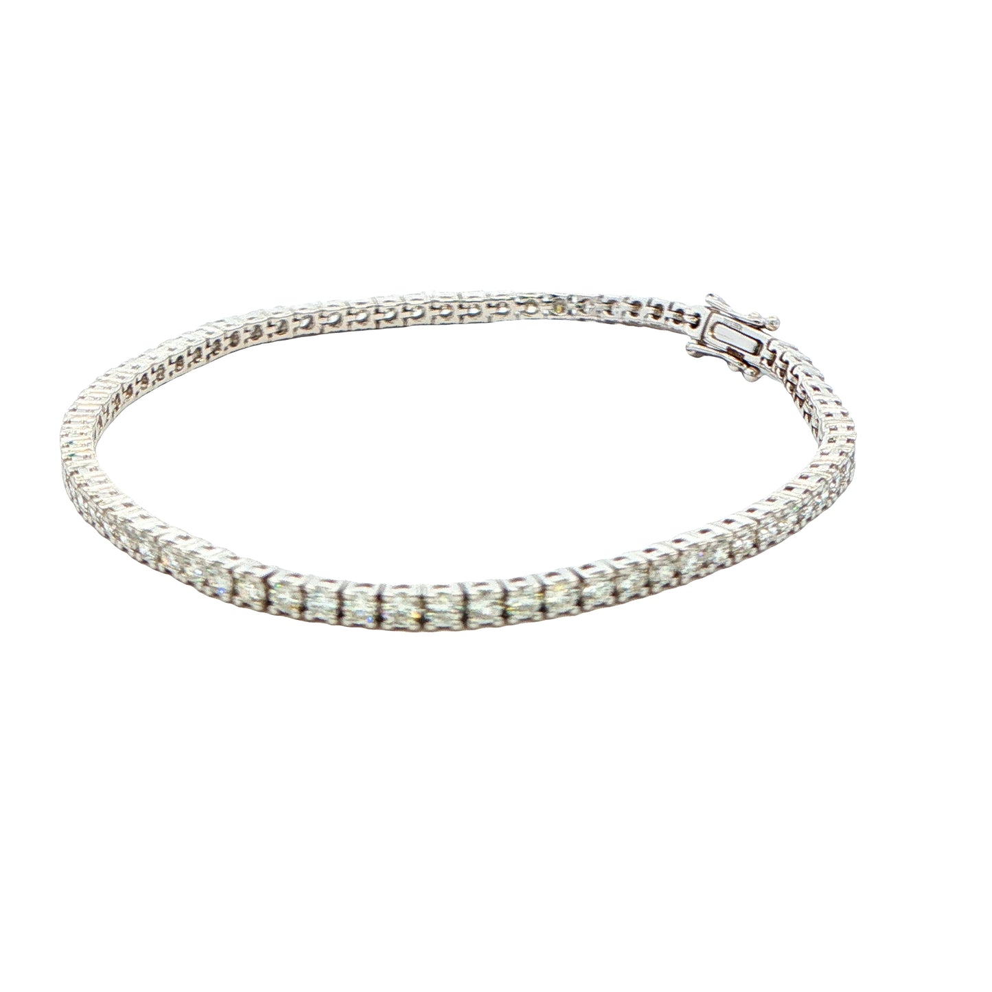 Round Brilliant Cut Diamond Tennis Bracelet - 3.18cts Gardiner Brothers