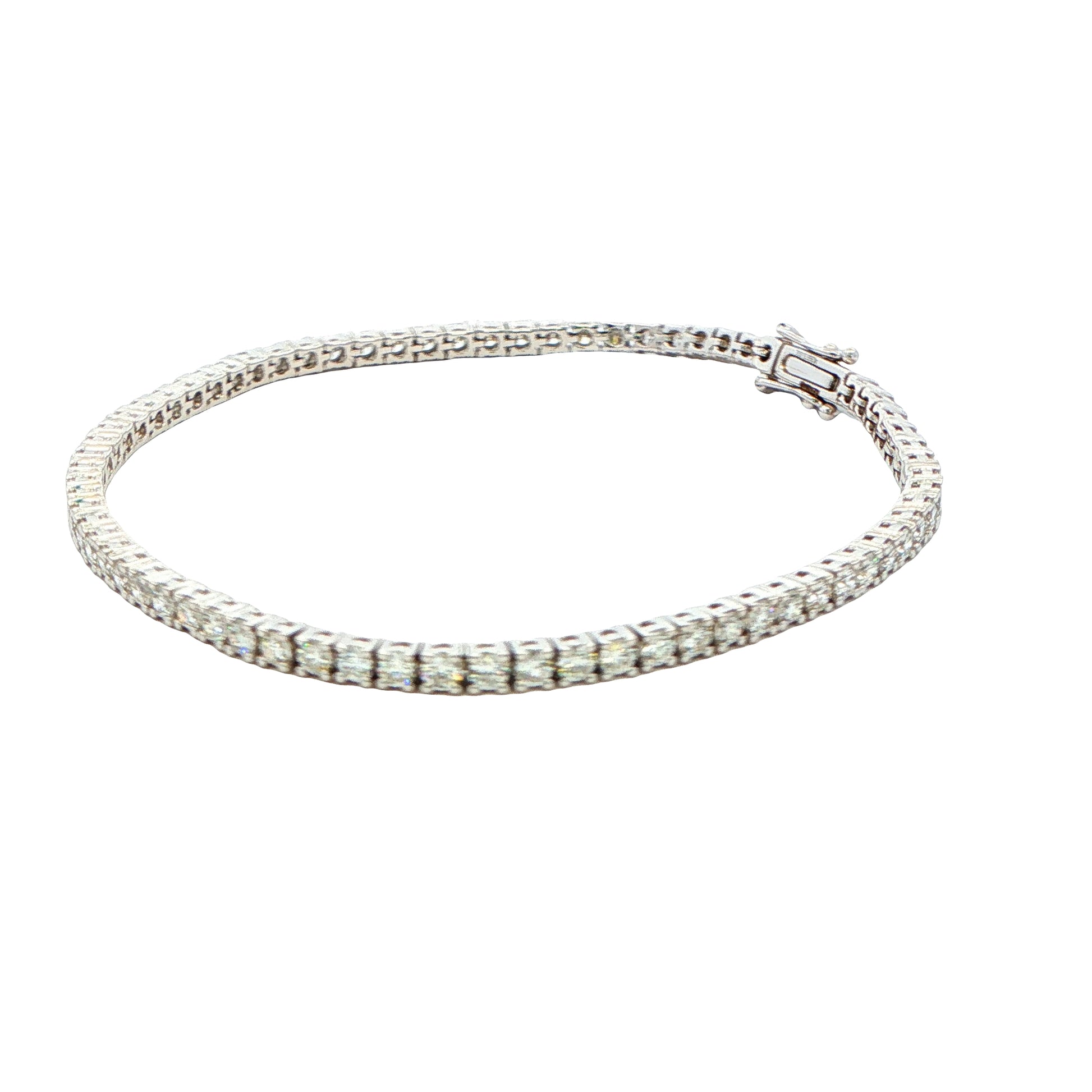 Round Brilliant Cut Diamond Tennis Bracelet - 3.18cts Gardiner Brothers
