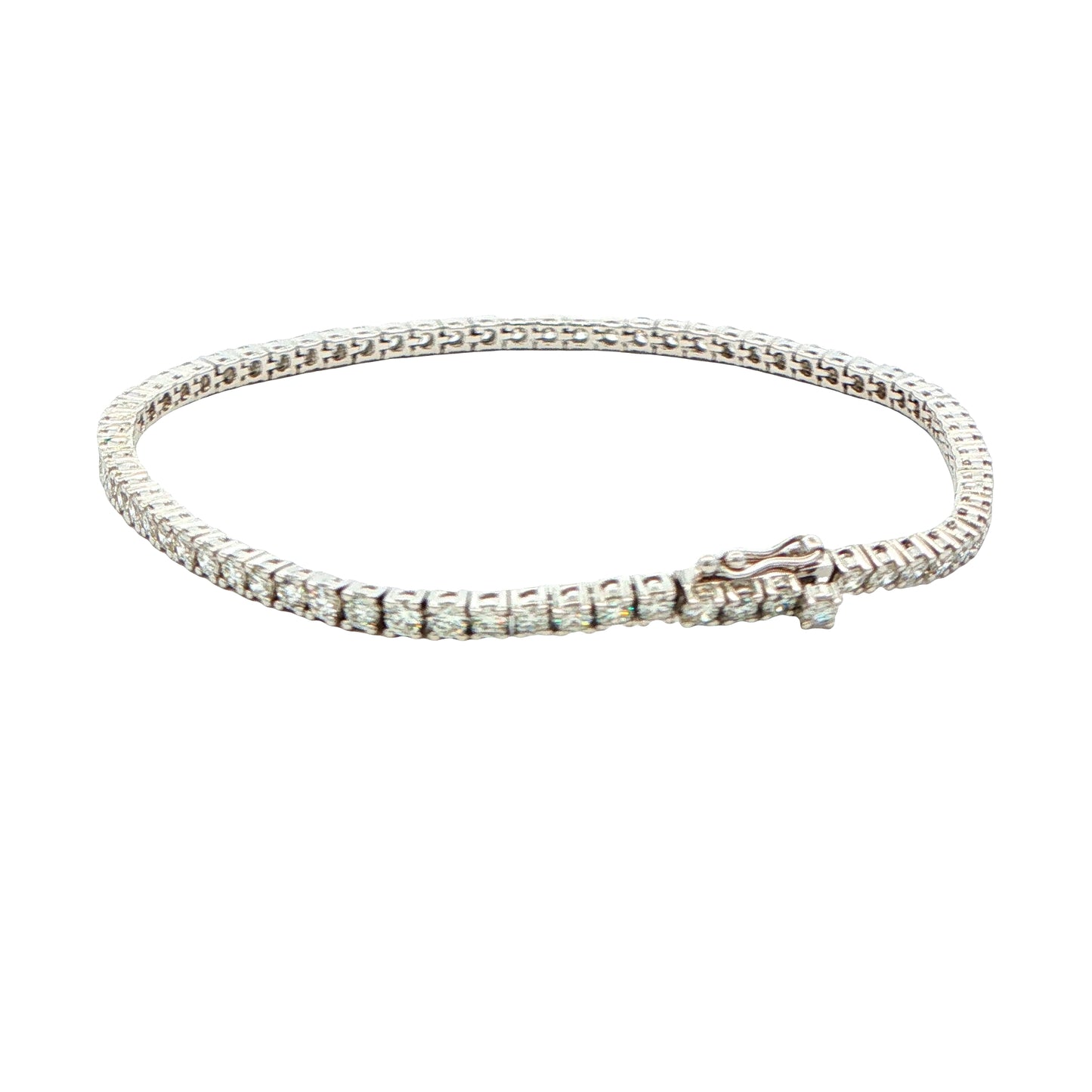 Round Brilliant Cut Diamond Tennis Bracelet - 3.18cts Gardiner Brothers