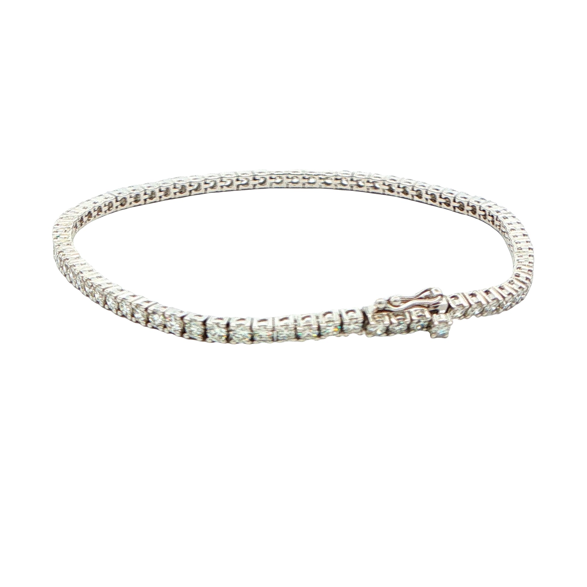 Round Brilliant Cut Diamond Tennis Bracelet - 3.18cts Gardiner Brothers
