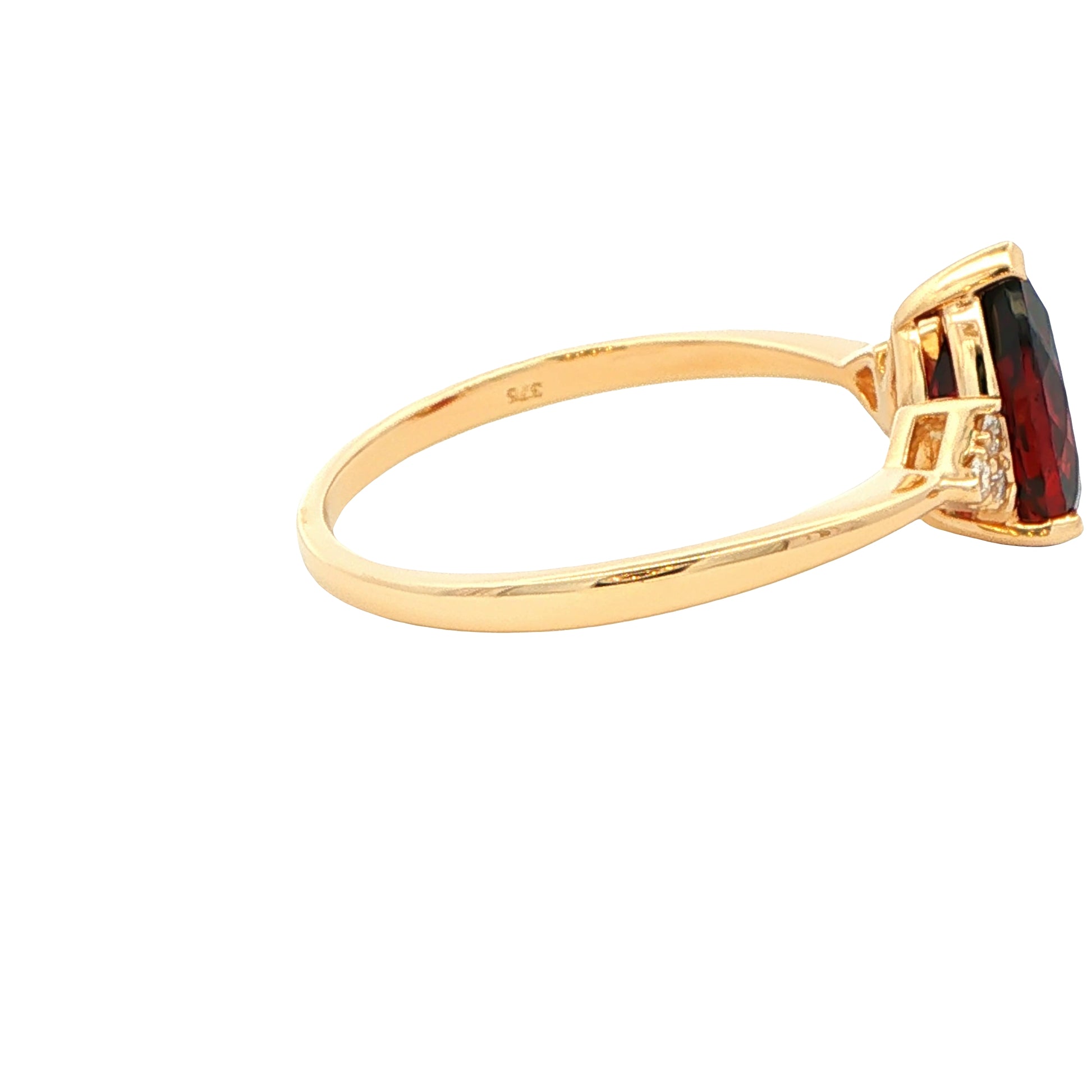 Pear Shaped Garnet and Diamond Cluster Ring Gardiner Brothers