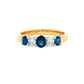 Sapphire and diamond oval shaped 5 stone ring Gardiner Brothers