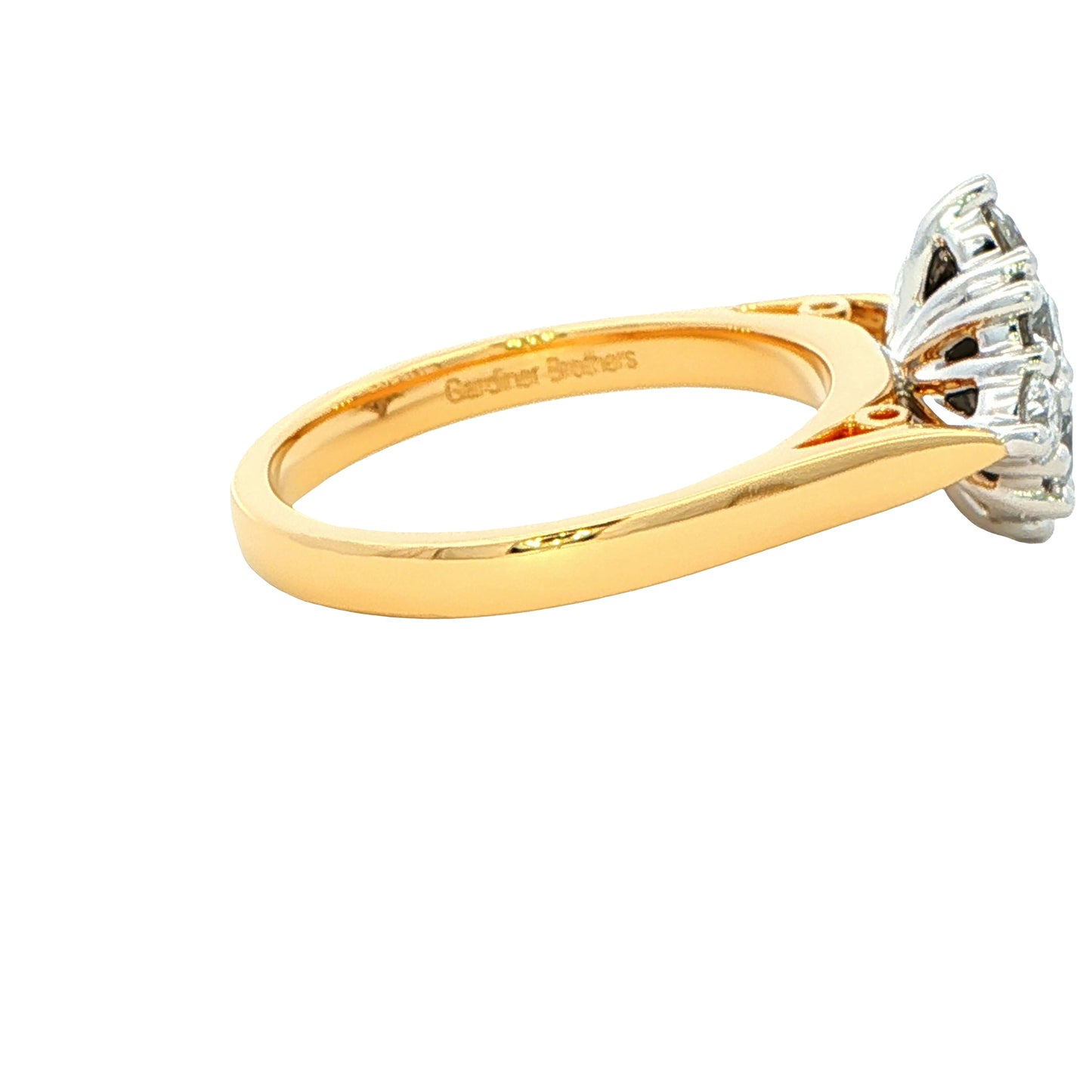 Round Brilliant cut 9 stone diamond cluster style ring - 1.15cts Gardiner Brothers