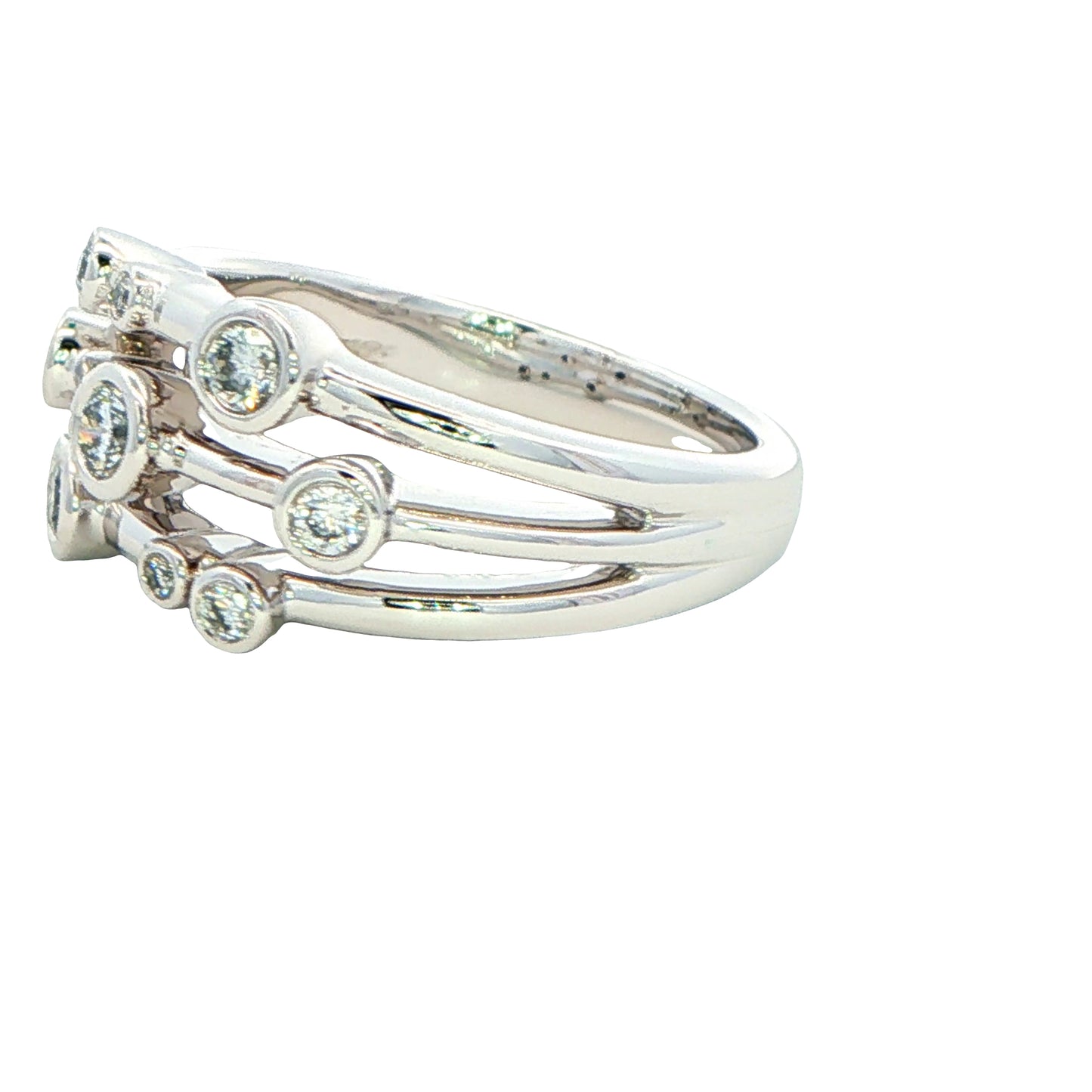 ROUND BRILLIANT CUT DIAMOND BUBBLE STYLE RING - 0.40cts Gardiner Brothers