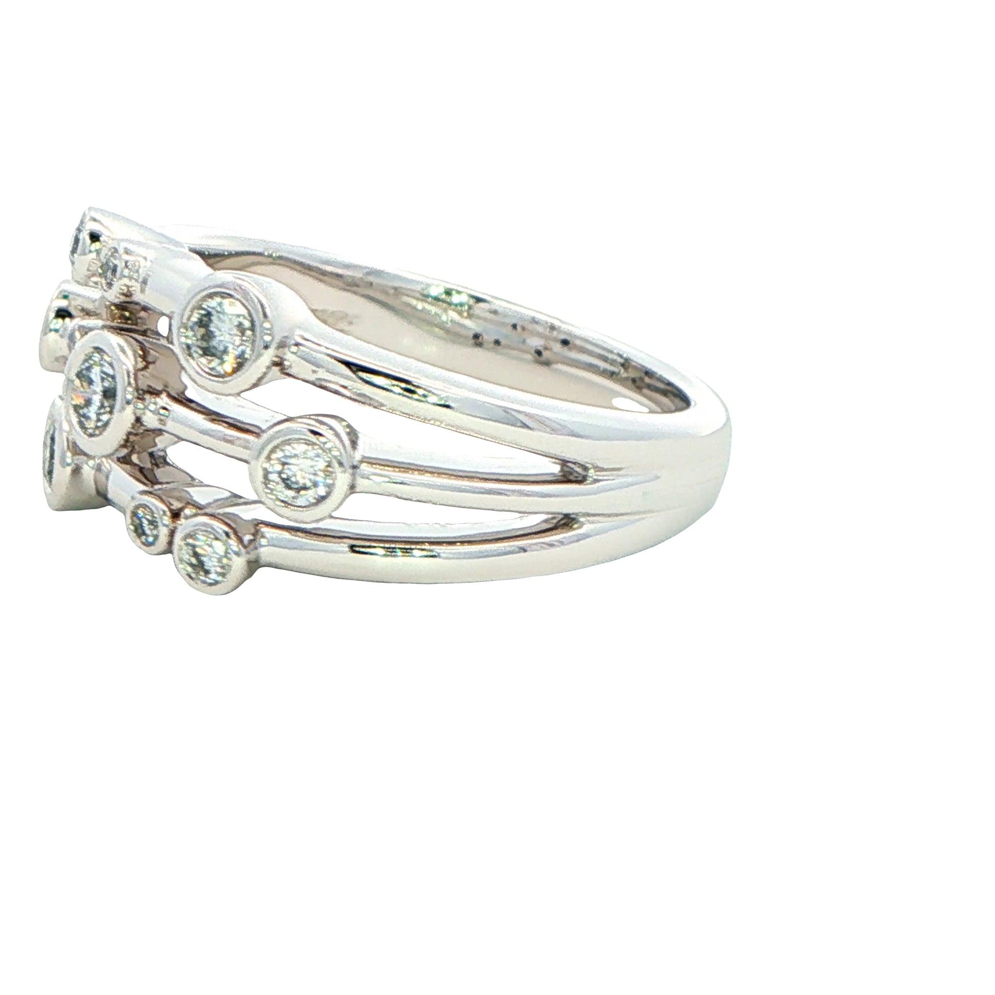 ROUND BRILLIANT CUT DIAMOND BUBBLE STYLE RING - 0.40cts Gardiner Brothers