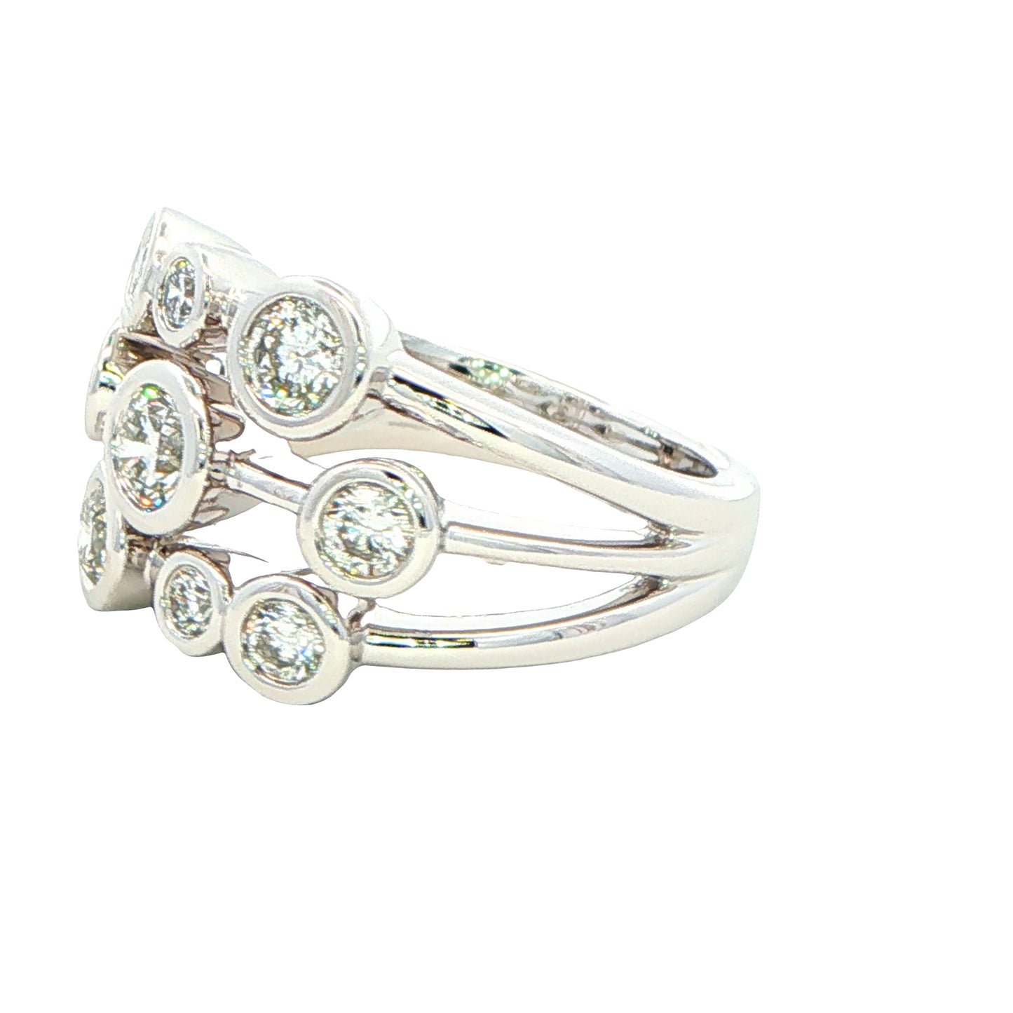 Round Brilliant Cut Diamond Bubble Style Ring ~ 1.10cts Gardiner Brothers