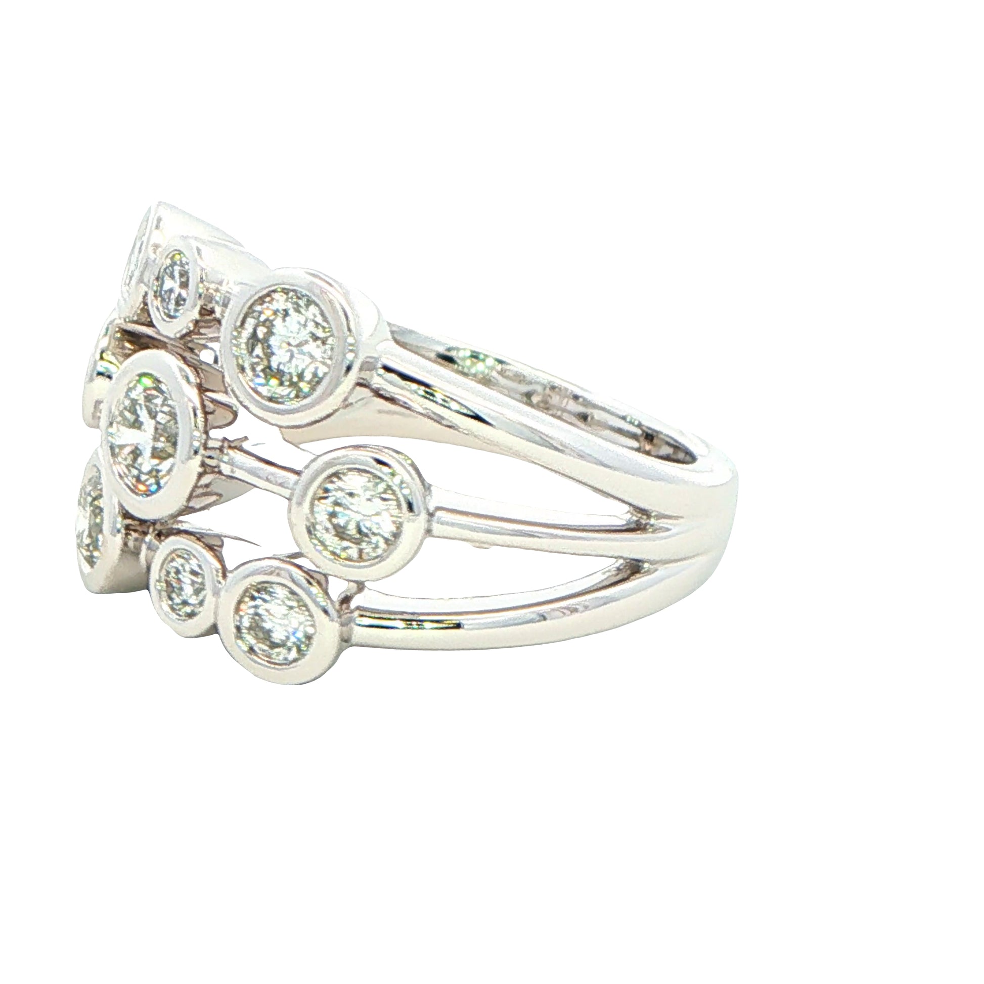 Round Brilliant Cut Diamond Bubble Style Ring ~ 1.10cts Gardiner Brothers