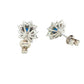 Octagonal shaped sapphire and round brilliant cut diamond cluster style earrings. Gardiner Brothers