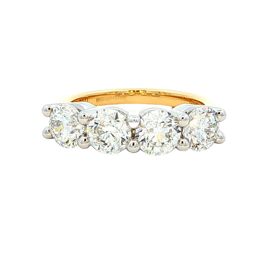 Round Brilliant cut Diamond 4 Stone Eternity ring - 2.41cts Gardiner Brothers