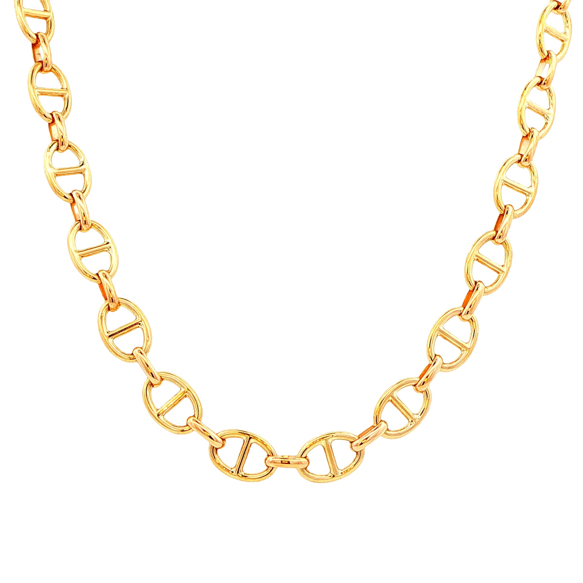 Yellow Gold Marina Link Necklet Gardiner Brothers