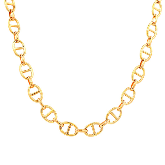 Yellow Gold Marina Link Necklet Gardiner Brothers