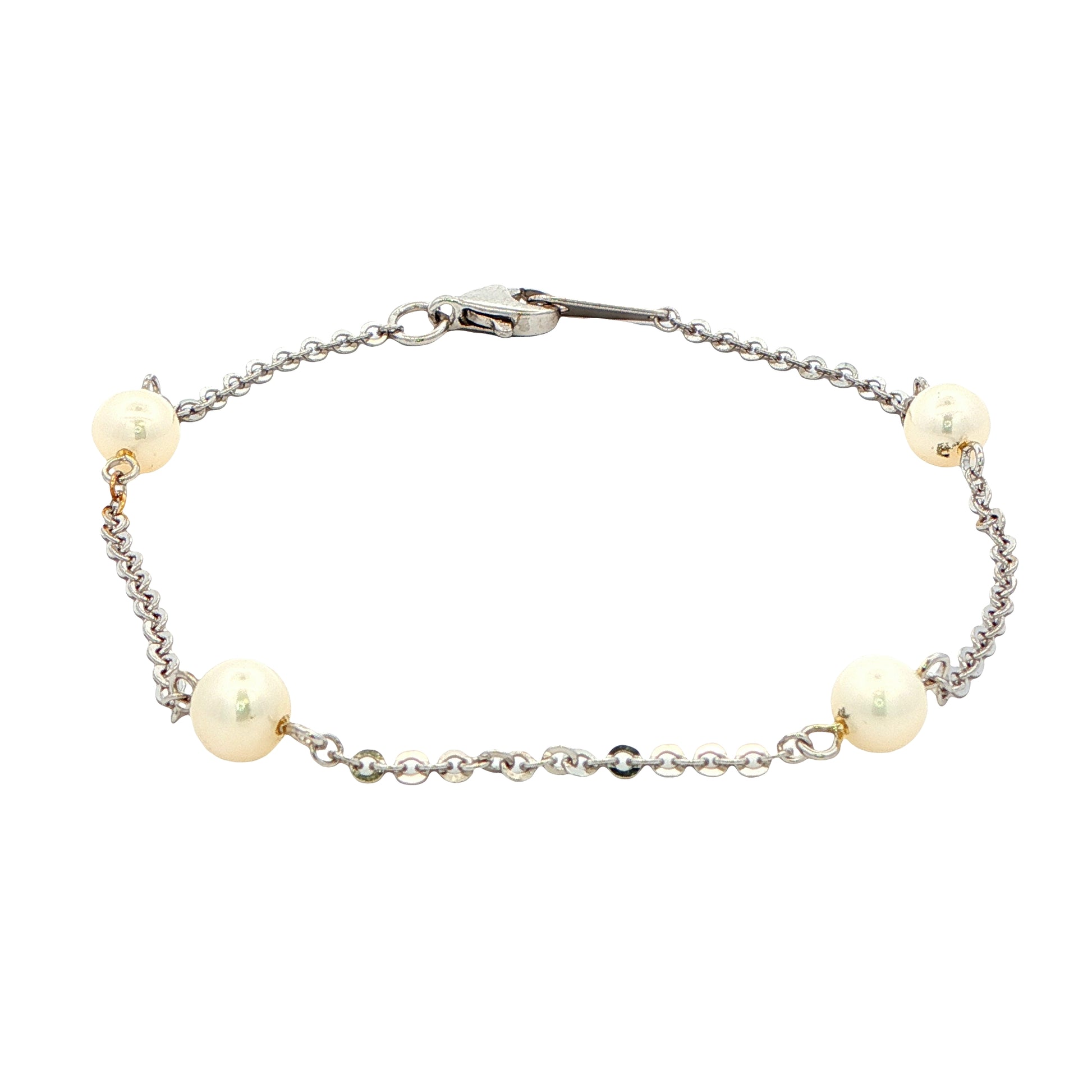 White Gold Pearl Bracelet Gardiner Brothers