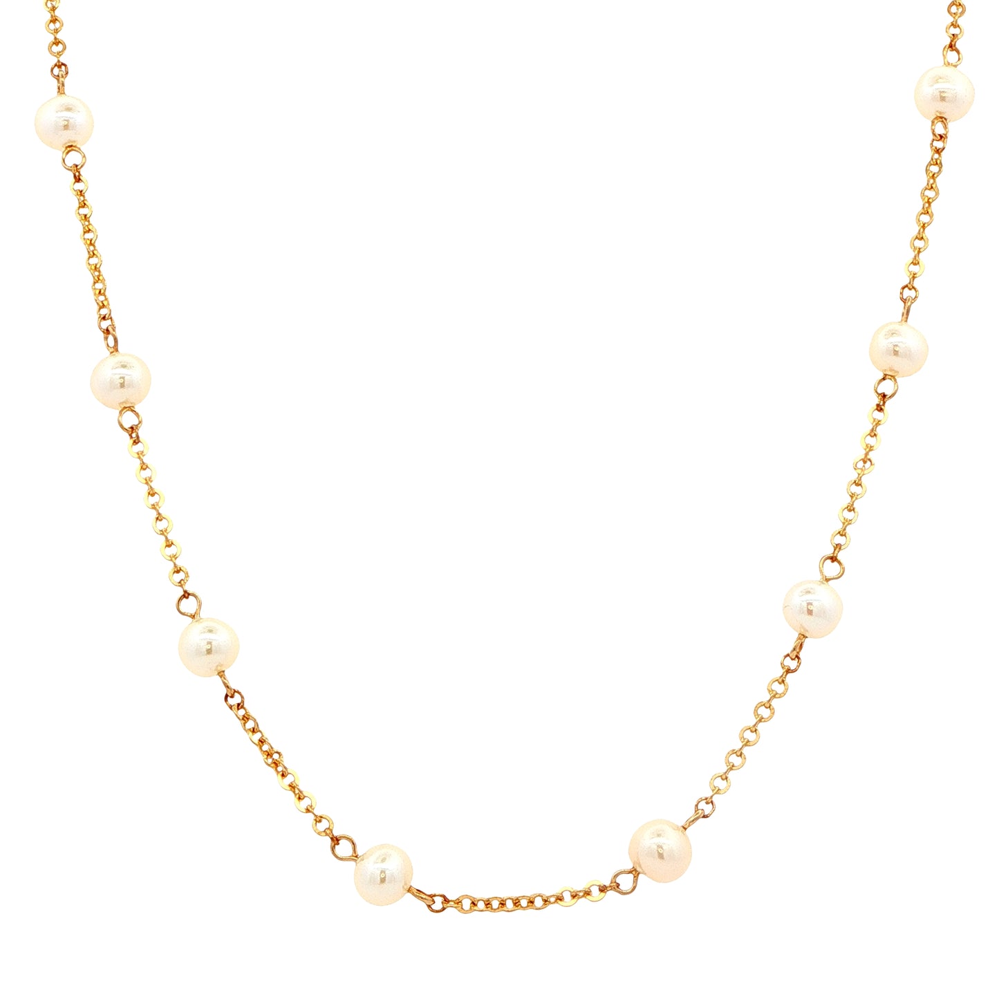 Yellow Gold Pearl Necklet Gardiner Brothers